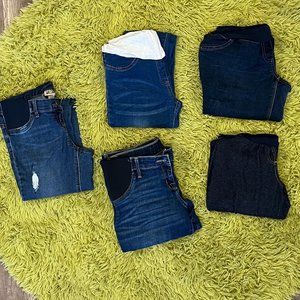 Lot of 5 Maternity jeans Size M